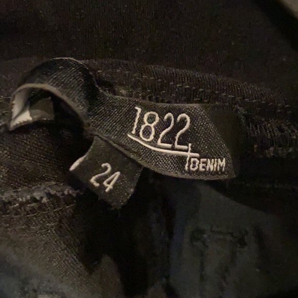 1822 Denim Maternity Jeans Stretch Skinny Jeggings Black Size 24 - Picture 6 of 8